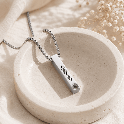 Personalized Music Projection Necklace | Custom Photo Keepsake - My Tiny Memories