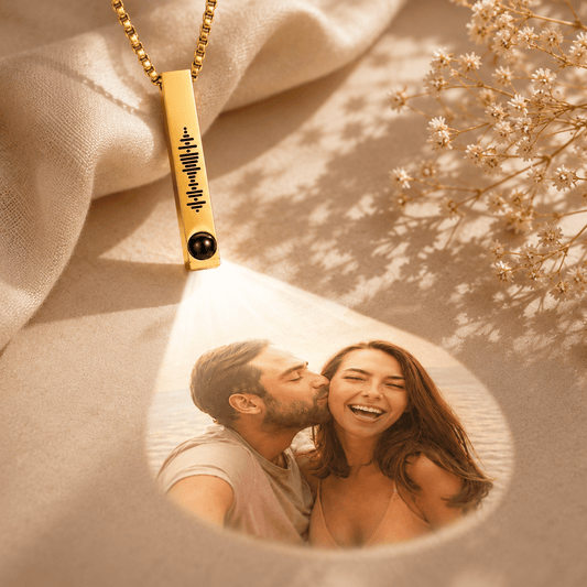 Personalized Music Projection Necklace | Custom Photo Keepsake - My Tiny Memories