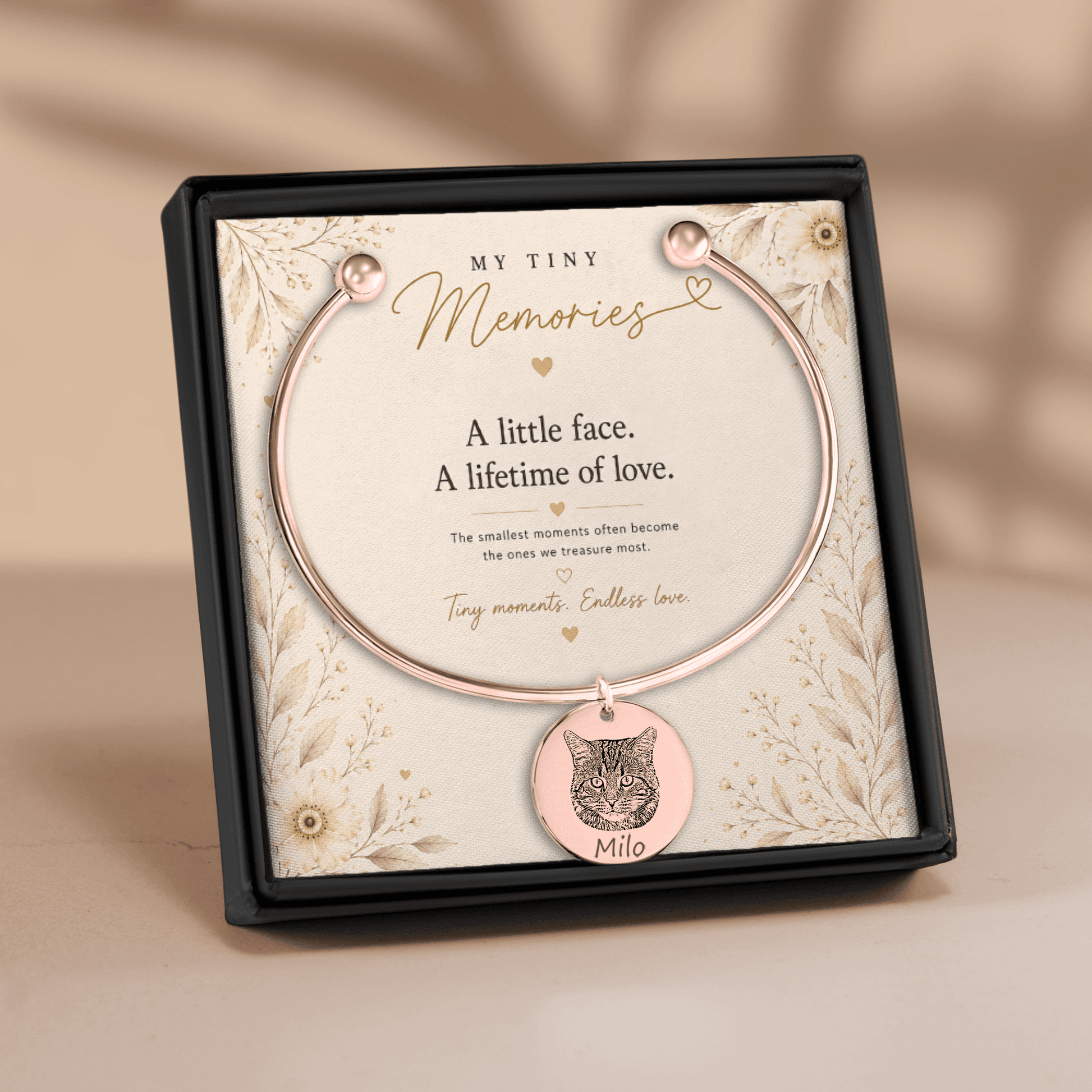 Personalized Pet Photo Bangle Bracelet - My Tiny Memories