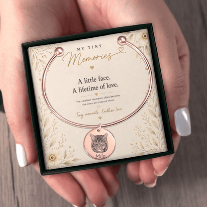 Personalized Pet Photo Bangle Bracelet - My Tiny Memories