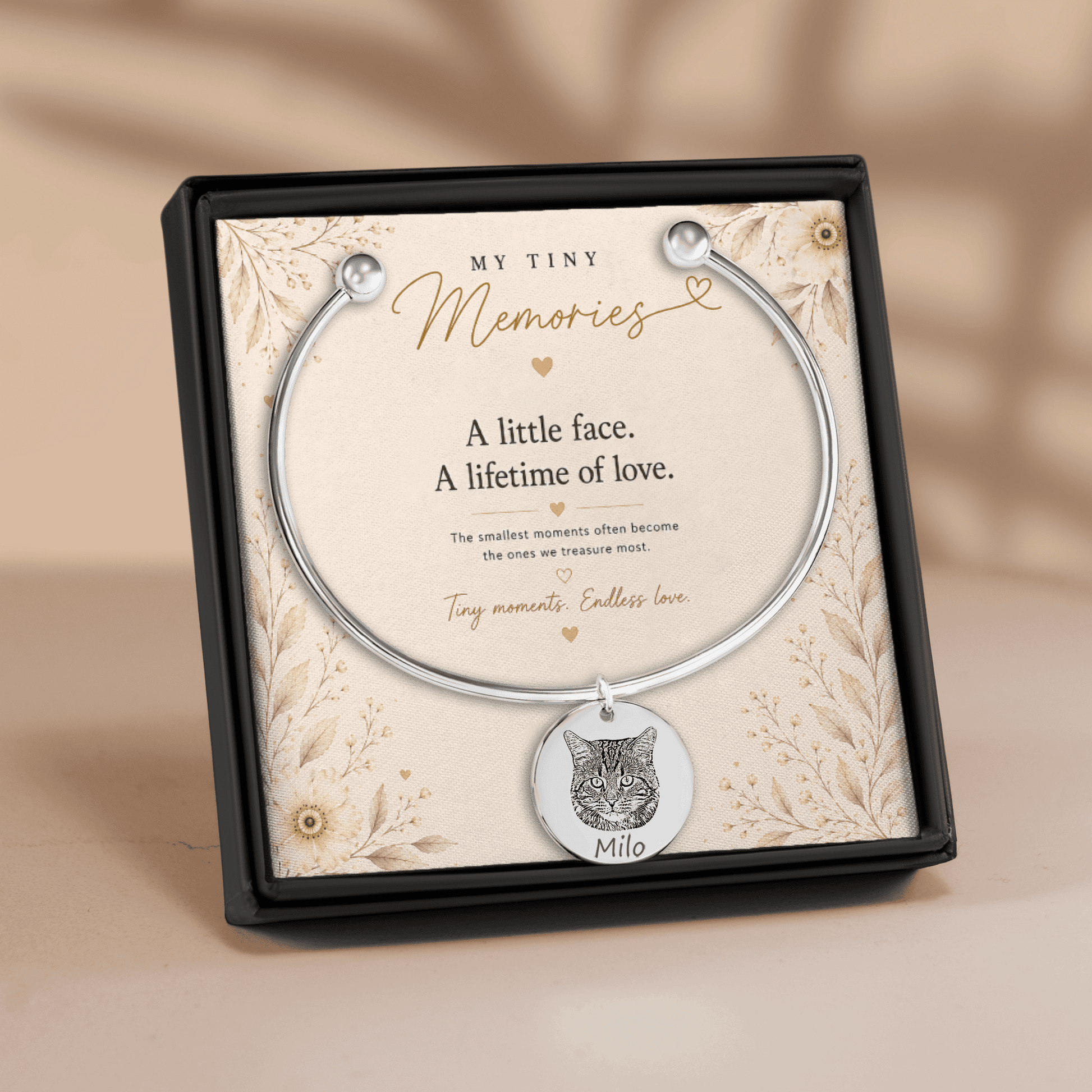Personalized Pet Photo Bangle Bracelet - My Tiny Memories