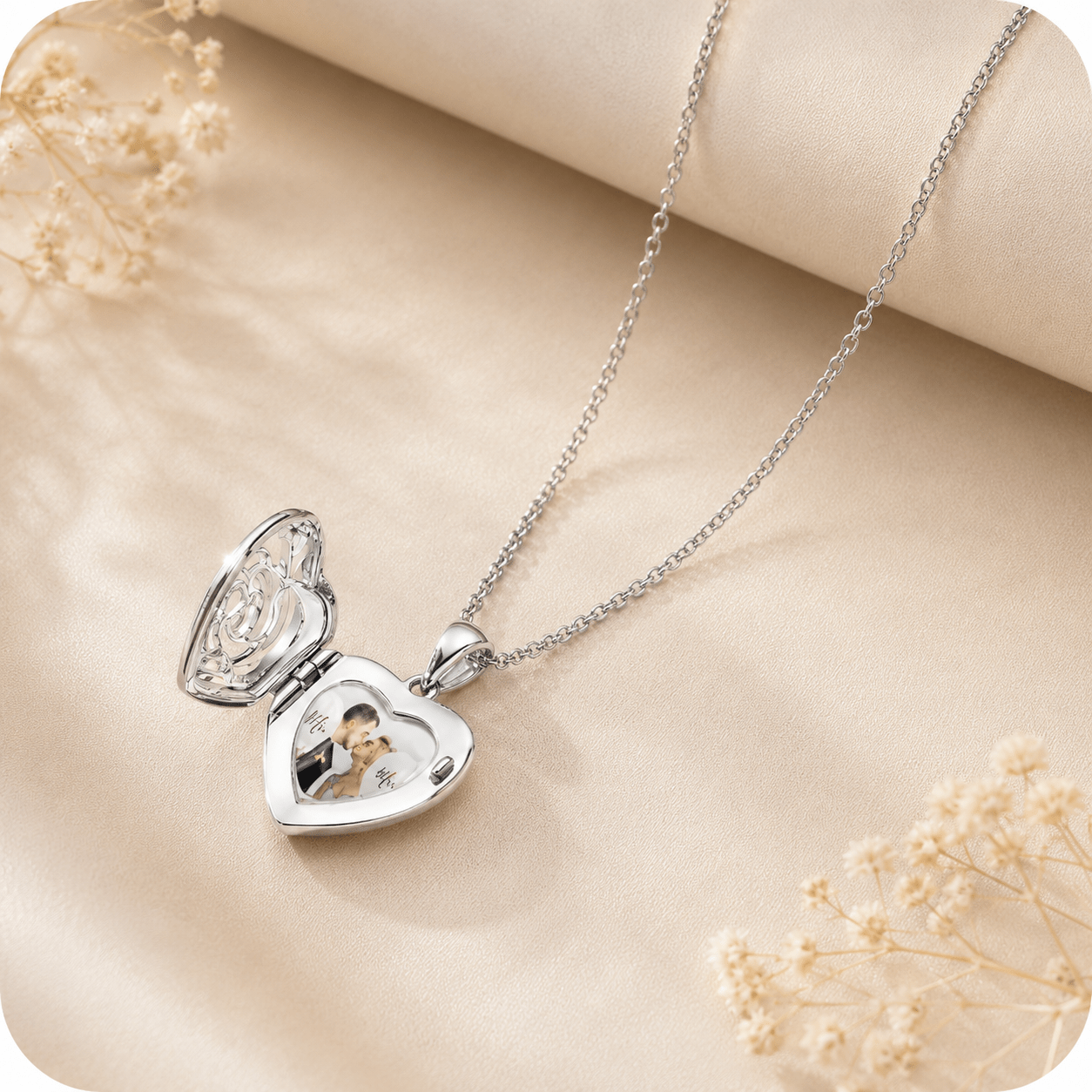 Personalized Photo Heart Locket Necklace - My Tiny Memories