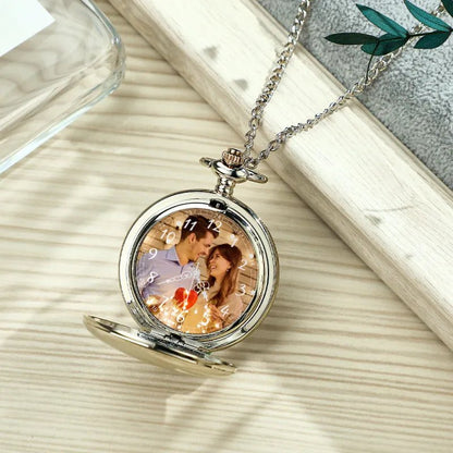 Personalized Photo Pocket Watch | Custom Engraved Keepsake Gift - My Tiny Memories