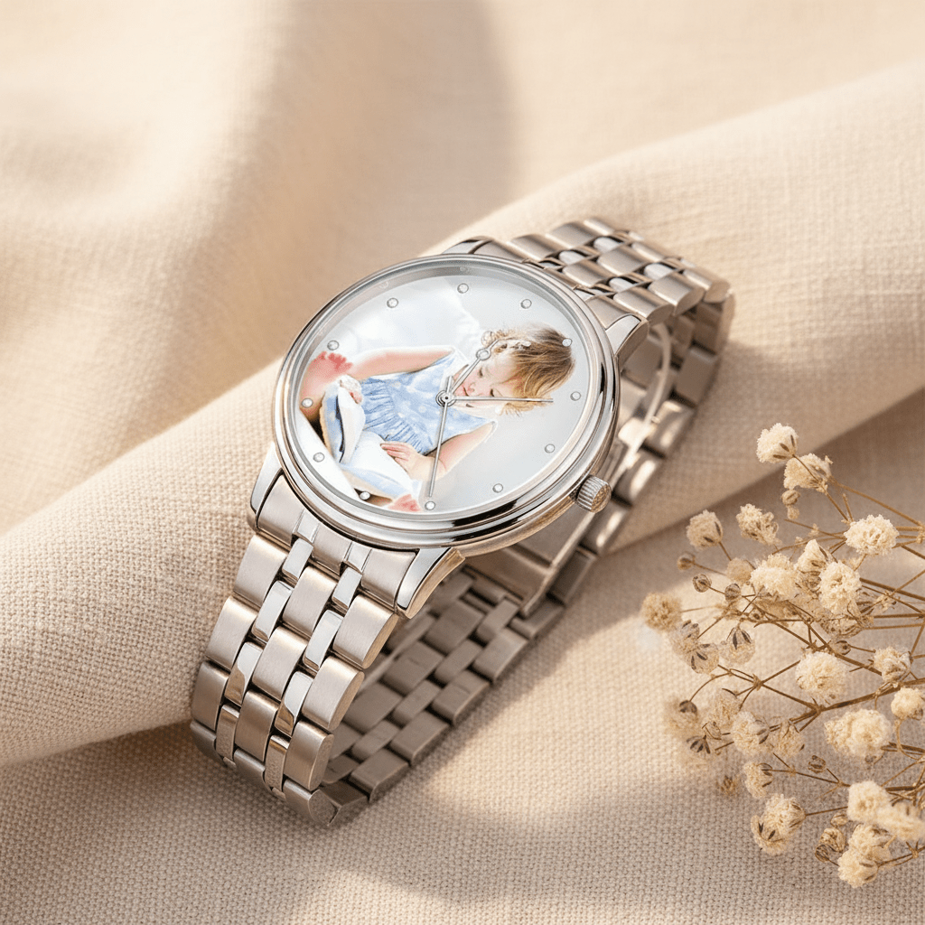 Personalized Photo Watch | Custom Engraved Unisex Watch Gift - My Tiny Memories
