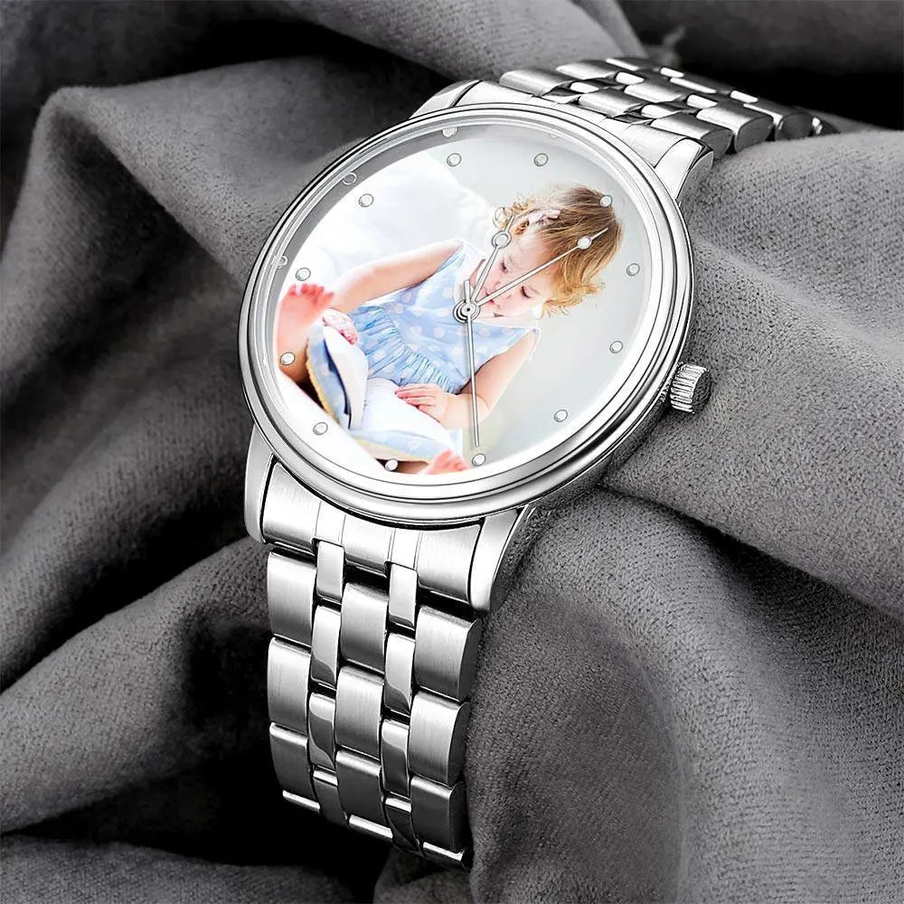 Personalized Photo Watch | Custom Engraved Unisex Watch Gift - My Tiny Memories