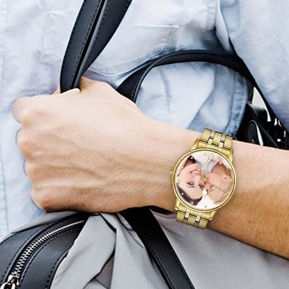 Personalized Photo Watch | Custom Engraved Unisex Watch Gift - My Tiny Memories