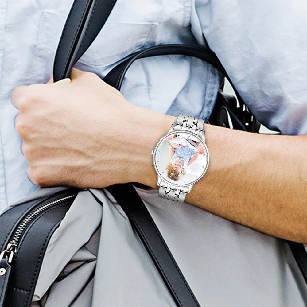 Personalized Photo Watch | Custom Engraved Unisex Watch Gift - My Tiny Memories