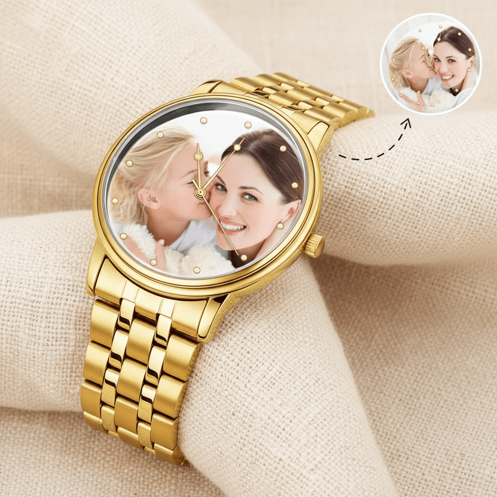 Personalized Photo Watch | Custom Engraved Unisex Watch Gift - My Tiny Memories