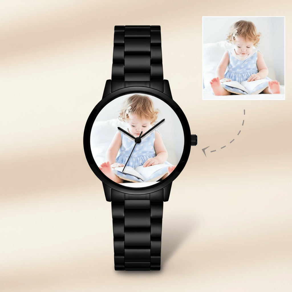 Personalized Photo Watch | Custom Engraved Unisex Watch Gift - My Tiny Memories