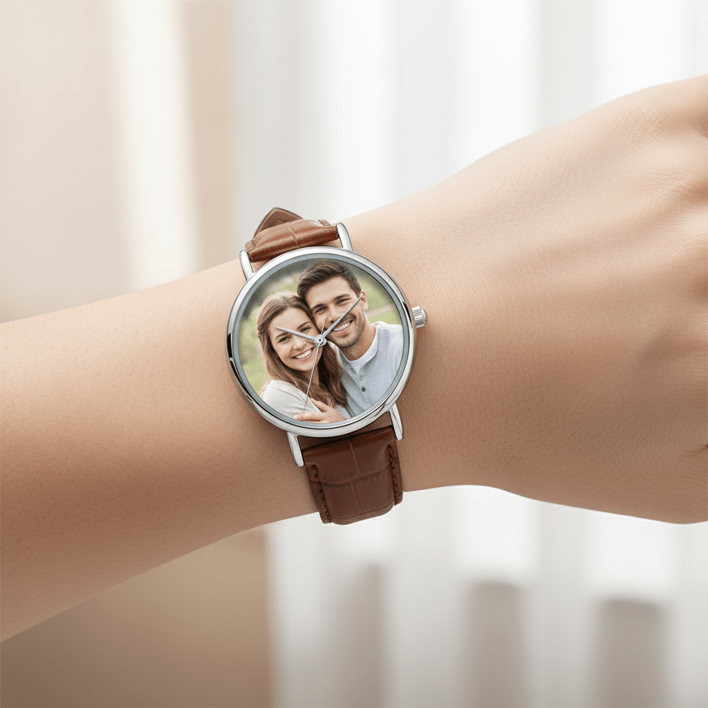 Personalized Photo Watch | Custom Leather Watch Gift - My Tiny Memories