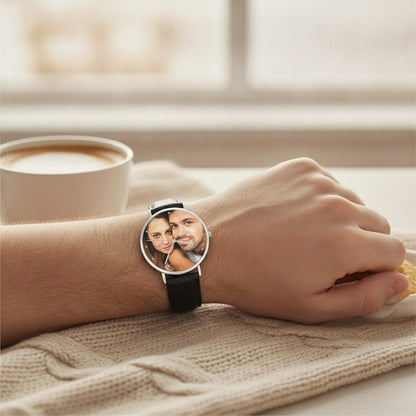 Personalized Photo Watch | Custom Leather Watch Gift - My Tiny Memories