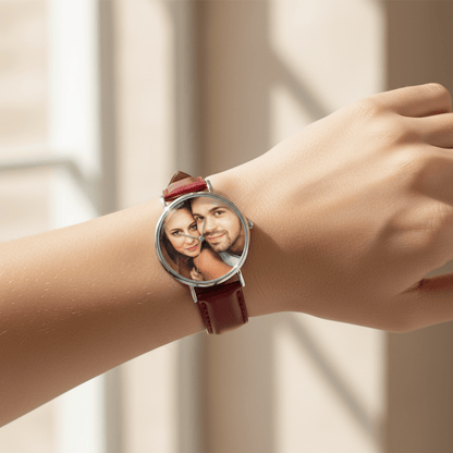Personalized Photo Watch | Custom Leather Watch Gift - My Tiny Memories