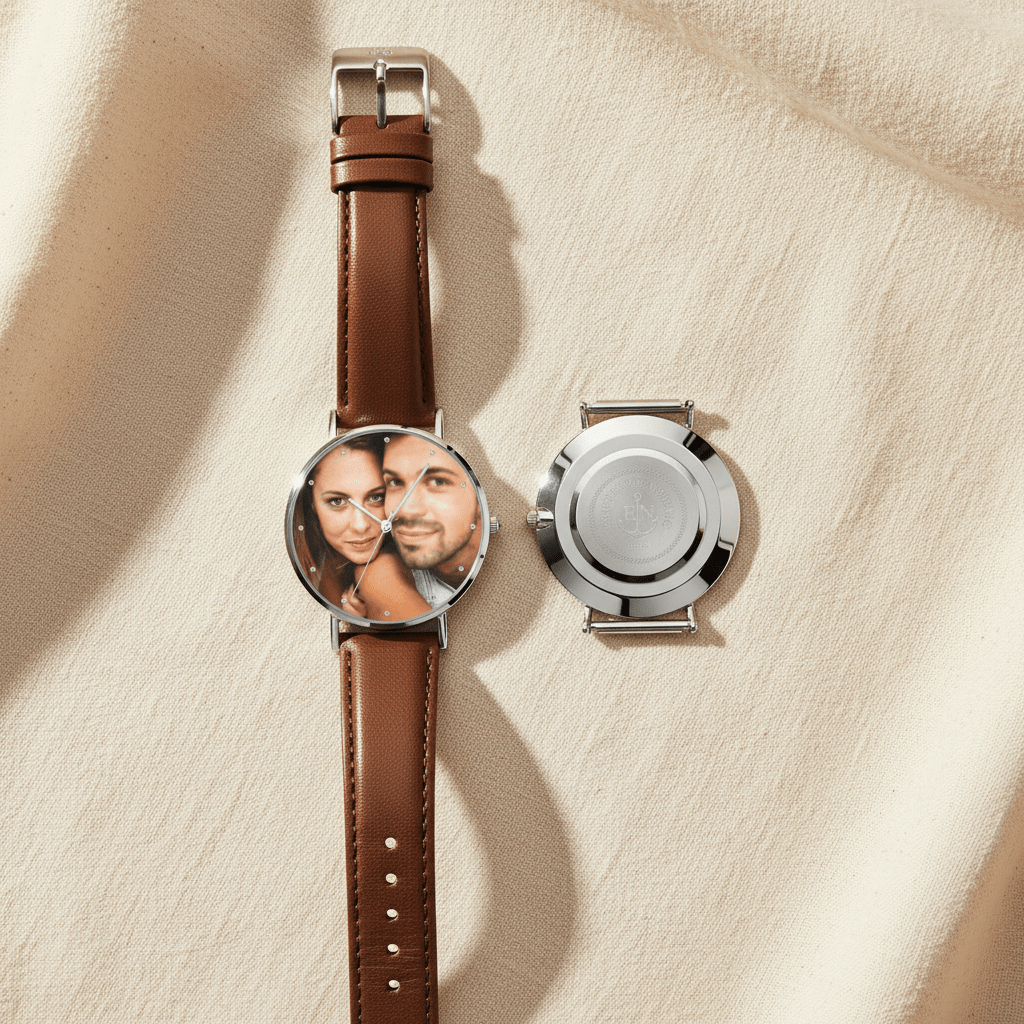 Personalized Photo Watch | Custom Leather Watch Gift - My Tiny Memories