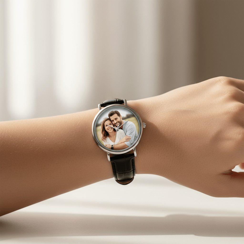 Personalized Photo Watch | Custom Leather Watch Gift - My Tiny Memories