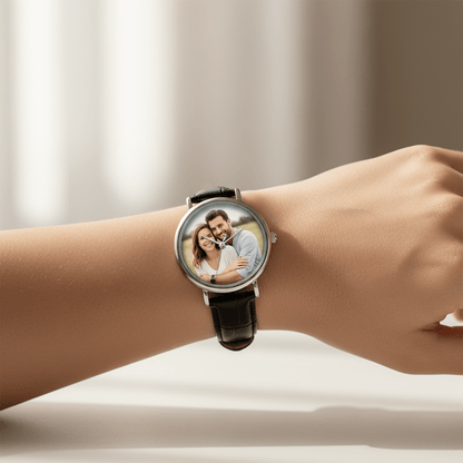 Personalized Photo Watch | Custom Leather Watch Gift - My Tiny Memories