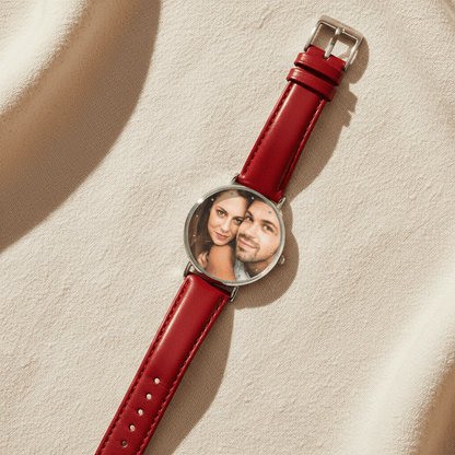Personalized Photo Watch | Custom Leather Watch Gift - My Tiny Memories