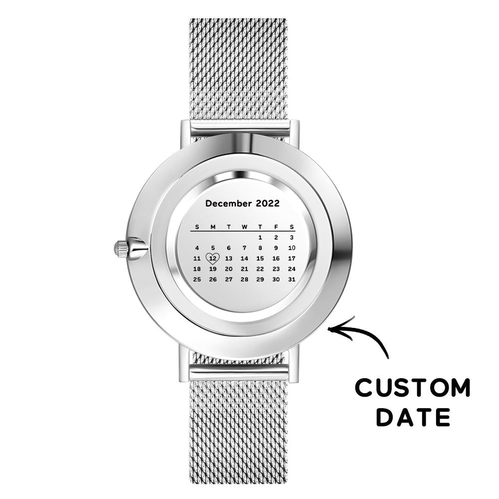Personalized Photo Watch | Women's Engraved Mesh Bracelet Watch Gift - My Tiny Memories