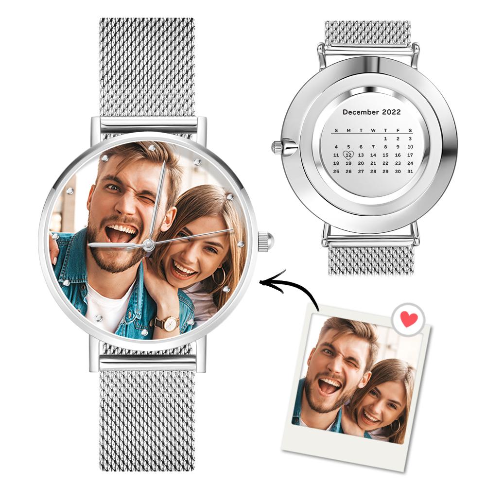 Personalized Photo Watch | Women's Engraved Mesh Bracelet Watch Gift - My Tiny Memories
