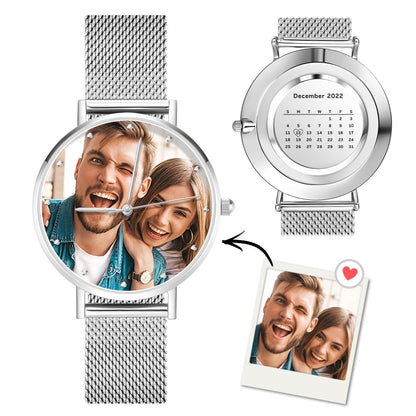 Personalized Photo Watch | Women's Engraved Mesh Bracelet Watch Gift - My Tiny Memories