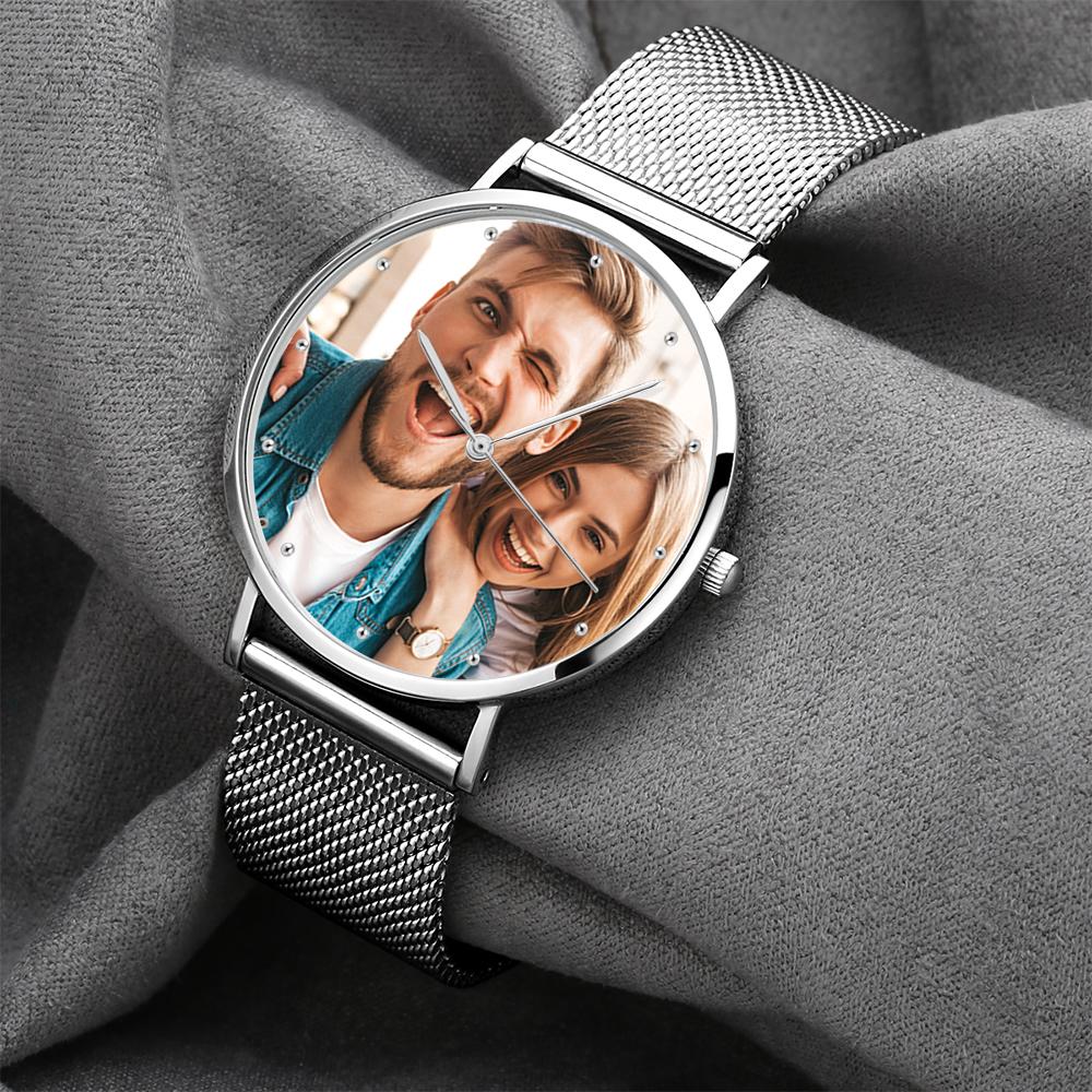 Personalized Photo Watch | Women's Engraved Mesh Bracelet Watch Gift - My Tiny Memories