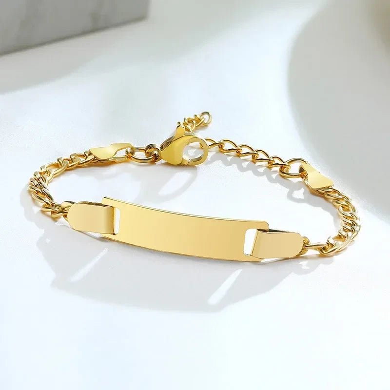 Personalized Stainless Steel Baby Bangle - My Tiny Memories