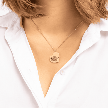 Pet Portrait Heart Necklace - My Tiny Memories