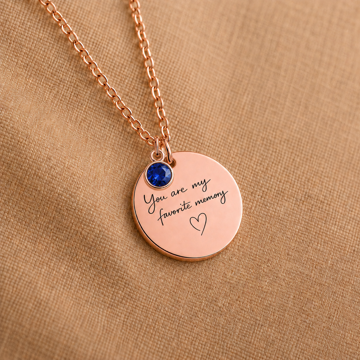 You Are My Favorite Memory Birthstone Necklace | Personalized Engraved Gift