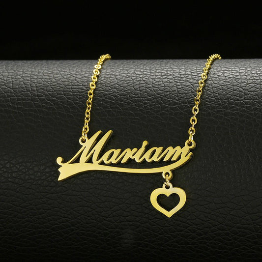 Stainless Steel Customized Various Sign Name Necklace Custom Butterfly Heart Nameplate For Women Girls Christmas Gift - My Tiny Memories